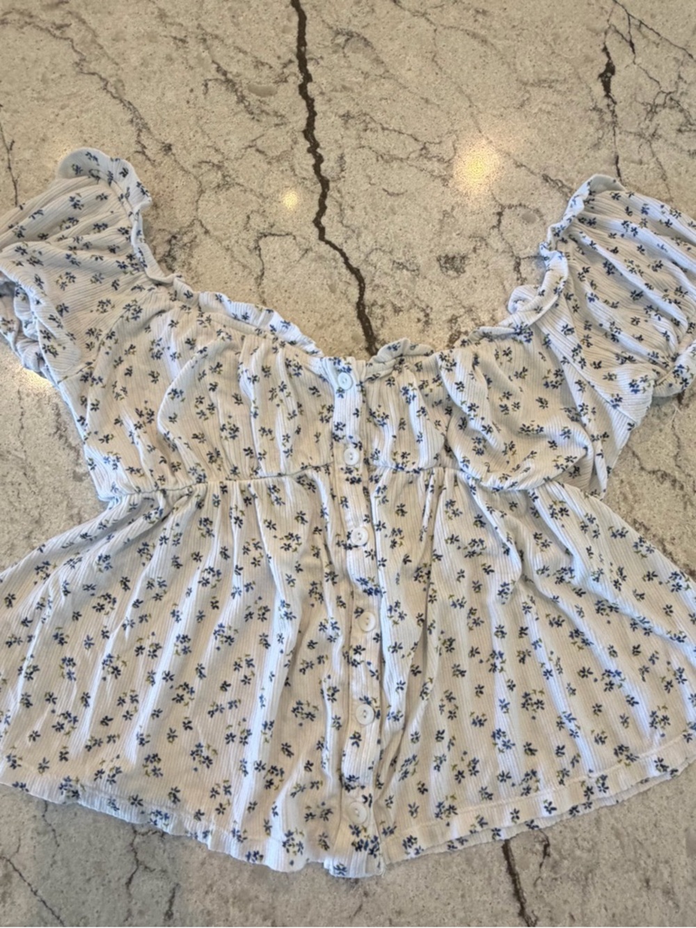 Rue21 Cottagecore Floral Babydoll Puff Sleeve Top S